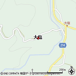 奈良県山辺郡山添村大塩周辺の地図