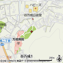 岡山県岡山市北区谷万成周辺の地図