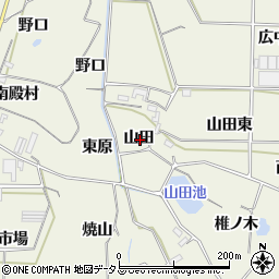 愛知県豊橋市杉山町山田周辺の地図