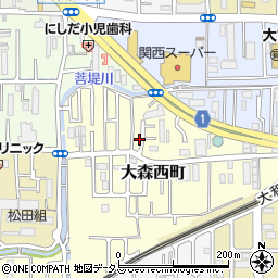 奈良県奈良市大森西町10周辺の地図