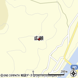 奈良県山辺郡山添村広瀬周辺の地図