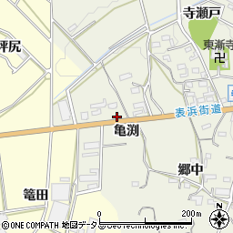 愛知県豊橋市寺沢町亀渕周辺の地図