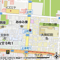 パークジャパン大阪中央上町第２駐車場周辺の地図