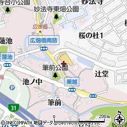 兵庫県神戸市須磨区妙法寺乗越周辺の地図