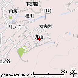 兵庫県神戸市須磨区妙法寺兀山周辺の地図