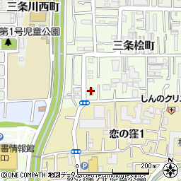 ファミリーマート奈良三条檜町店周辺の地図