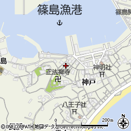 愛知県知多郡南知多町篠島周辺の地図
