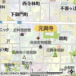 奈良県奈良市中新屋町周辺の地図