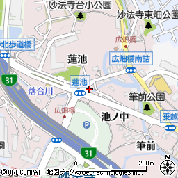 兵庫県神戸市須磨区妙法寺山崎周辺の地図