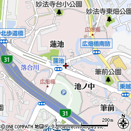 兵庫県神戸市須磨区妙法寺（山崎）周辺の地図