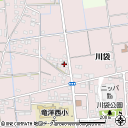 静岡県磐田市川袋558周辺の地図