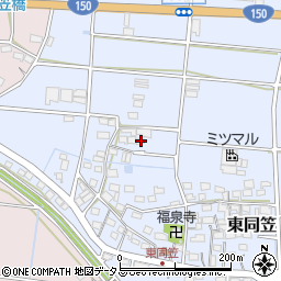 静岡県袋井市東同笠257周辺の地図