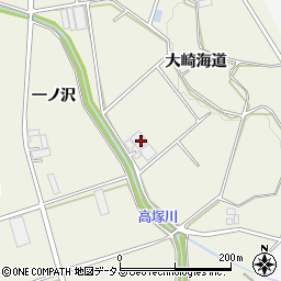 愛知県豊橋市高塚町大崎海道周辺の地図
