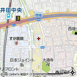 アルカンシェルスクエア高井田周辺の地図