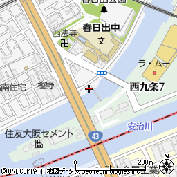 大阪府西大阪治水事務所周辺の地図