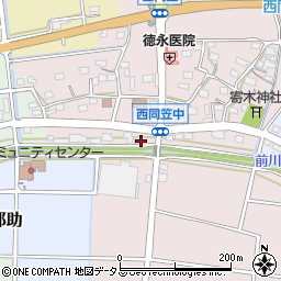 静岡県袋井市西同笠371周辺の地図