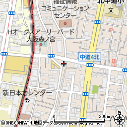 ほっかほっか亭　森之宮中道店周辺の地図