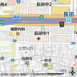 もつ鍋九分の一長田店周辺の地図