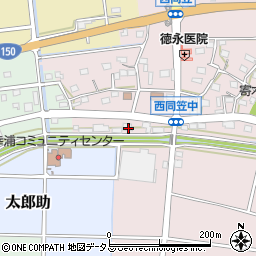 静岡県袋井市西同笠375周辺の地図