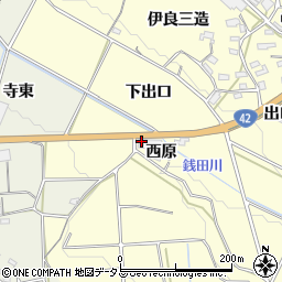 愛知県豊橋市小松原町西原周辺の地図