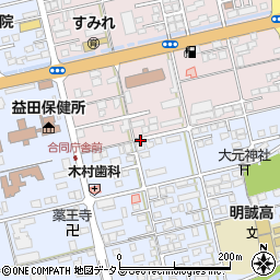 島根県益田市三宅町周辺の地図