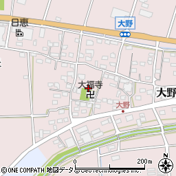 静岡県袋井市大野周辺の地図
