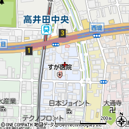 アービング高井田中央周辺の地図