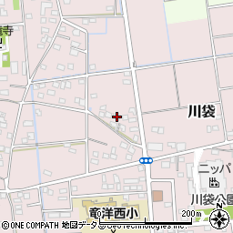 静岡県磐田市川袋605-2周辺の地図