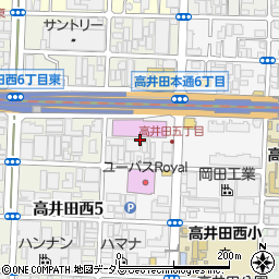 大阪府東大阪市高井田本通5丁目3周辺の地図