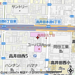 大阪府東大阪市高井田本通5丁目周辺の地図
