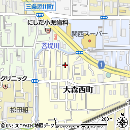 奈良県奈良市大森西町9周辺の地図