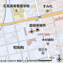 島根県益田合同庁舎　益田県土整備事務所建築課周辺の地図
