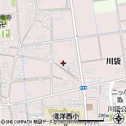 静岡県磐田市川袋601周辺の地図