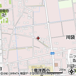 静岡県磐田市川袋600周辺の地図