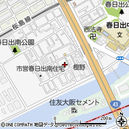 大阪府大阪市此花区春日出南2丁目7周辺の地図