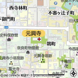 元興寺総合収蔵庫周辺の地図