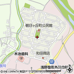 三重県伊賀市朝日ケ丘町周辺の地図