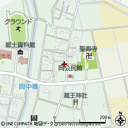 静岡県磐田市岡290周辺の地図