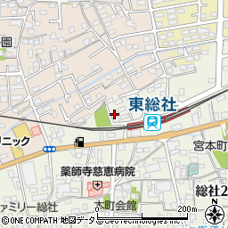 岡山県総社市総社803-6周辺の地図