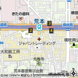 タイムズ荒本駅前第２駐車場周辺の地図