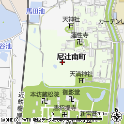 奈良県奈良市尼辻南町周辺の地図