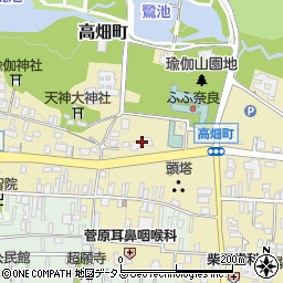 奈良県奈良市山之上町周辺の地図