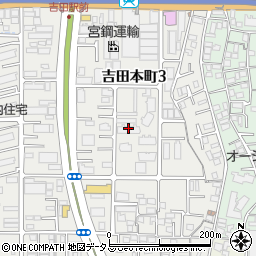 ローレルスクエア近鉄吉田３番館周辺の地図