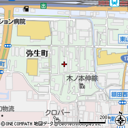 大阪府東大阪市弥生町周辺の地図