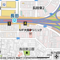 ビジネスパーク長田駅前駐車場周辺の地図