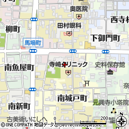 奈良県奈良市南風呂町4周辺の地図
