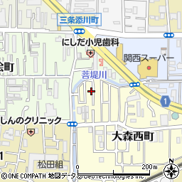 奈良県奈良市大森西町3周辺の地図