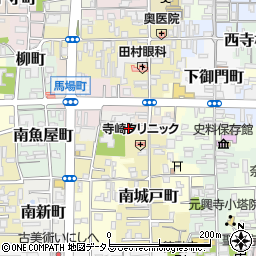 奈良県奈良市南風呂町6周辺の地図