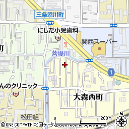 奈良県奈良市大森西町6周辺の地図