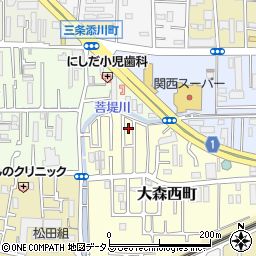 奈良県奈良市大森西町7周辺の地図
